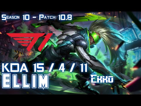 T1 Ellim EKKO vs KARTHUS Jungle - Patch 10.8 KR Ranked