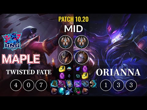 LNG Maple Twisted Fate vs Orianna Mid - KR Patch 10.20