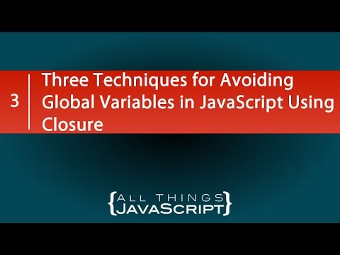 Javascript Tip Avoid Global Variables
