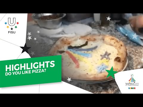 Look at this beautiful baking with the Summer Universiade 2019 logo🍕 Do you like pizza?💬