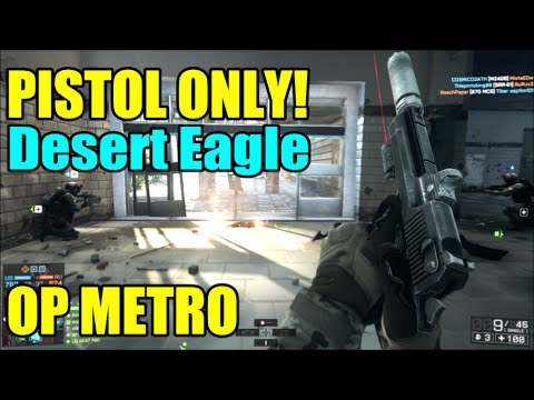 BF4 - Deagle only Gameplay | Operation metro w Desert Eagle (Pistol Only)