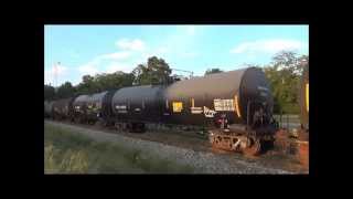 preview picture of video 'BNSF ES44C4 & CitiRail ES44AC Leading NS 191 in Millen, GA 9/10/14'