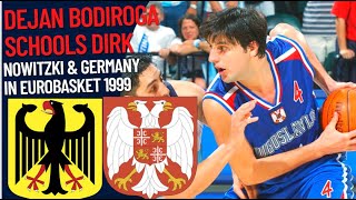 Dejan Bodiroga SCHOOLS Dirk Nowitzki & Germany | EuroBasket 1999