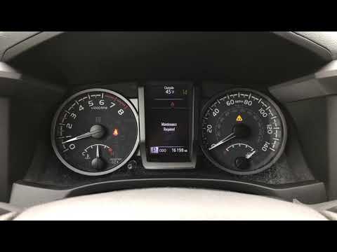 2021 Toyota Tacoma Maintenance required reset