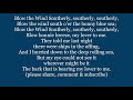 BLOW THE WIND SOUTHERLY Lyrics Word text SEA CHANTEY folk sing along song Bryn Terfel cover trending