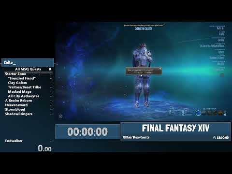 FF14 All MSQ speed run in 68:01:42 ARR part 1