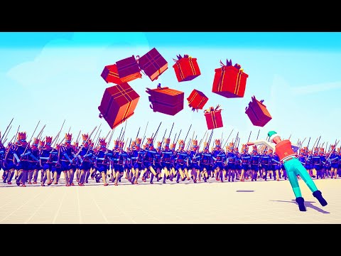 MULTI GIFT PRESENT ELF vs 50x MELEE UNITS | TABS - Totally Accurate Battle Simulator