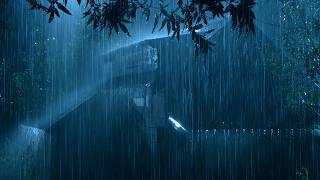 (NO ADS) Heavy Stormy Night with Torrential Rain & Huge Thunder on Tin Roof for Sleep