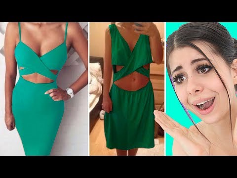 TRYING ON PROM DRESSES ! Online shopping fails + Haul