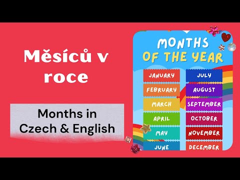 Měsíců v roce - Months of the Year in Czech & English