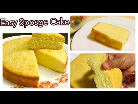 Easy Vanilla Sponge Cake Recipe |How to make Basic sponge cake |plain sponge cake/with Eng Subtitles
