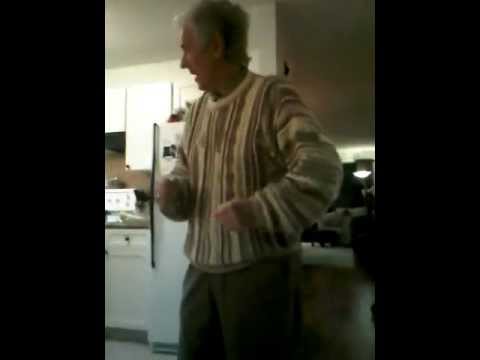 Grandad doin the shuffle