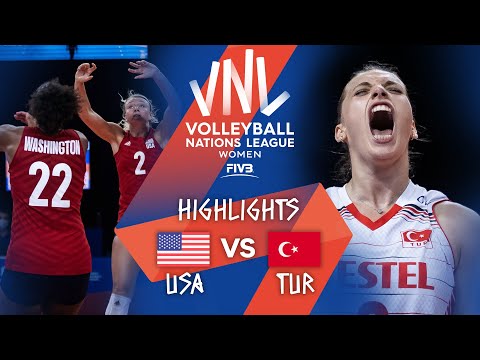 USA vs. TUR - Highlights Week 4 | Women's VNL 2021