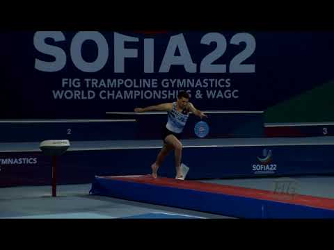 ROZENBLUM Aviv (ISR) M - 2022 Trampoline Worlds, Sofia (BUL) - Q Tumbling Exercise 1