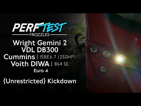 {PerfTest} Unrestricted Arriva Wright Gemini 2 VDL DB300 Voith | Kickdown