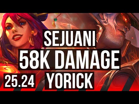 SEJUANI vs YORICK (TOP) | 58K damage | EUW Challenger | 25.24