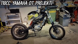 110cc Parmakit Yamaha DT Projekti #1 | Tallin siivousta ja koneen laittelua