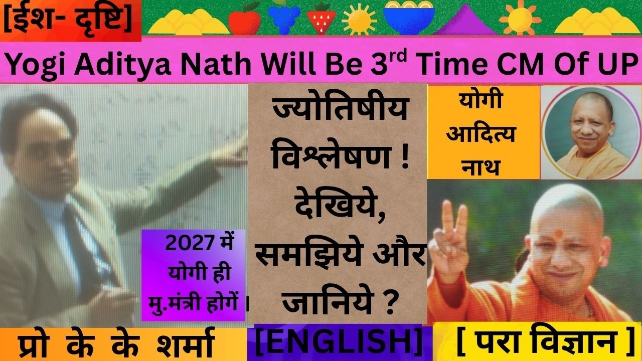 Why 3rd Time CM Of UP, Will Be Yogi Aditya NathJi ? Watch the Vedic Astrological Reasons ! Comment !