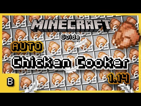 Automatic Chicken Cooker Farm Tutorial - Minecraft Guide (1.14.4 | Java)