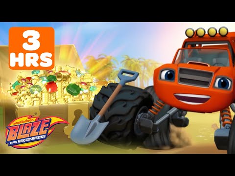 Blaze Finds Treasure, Races, Rescues & Missions! ???? w/ AJ | 3 Hours | Blaze and the Monster Machines