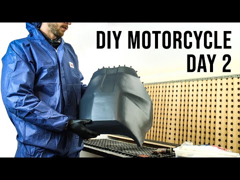 Making a Carbon Fiber Motorcycle Rally Fairing - DAY 2 Video