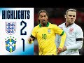 England 2-1 Brazil | Hart Penalty Heroics v Ronaldinho, Rooney & Lampard On Target | Highlights