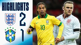 England 2-1 Brazil | Hart Penalty Heroics v Ronaldinho, Rooney & Lampard On Target | Highlights