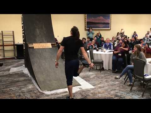 Nick Hanson, the Eskimo Ninja, Scales Warp Wall at AASB Conference