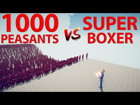 SUPER BOXER vs 1000 ANGRY PEASANTS ► Totally Accurate Battle Simulator
