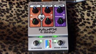 Video thumbnail for Mu-Fx by Mike Beigel PHASOR 2x phase pedal demo by gearmanndude