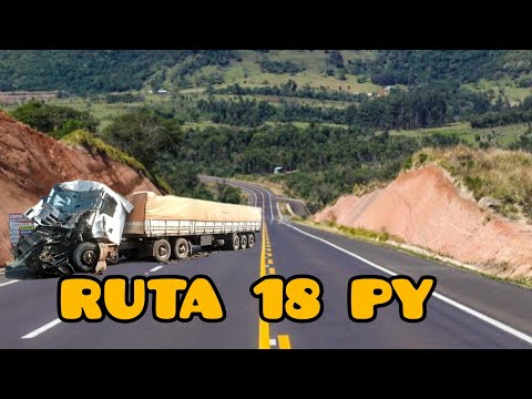 Ruta 18 Paraguay R18PY PARTE 4 zona bajada de TAVA'I video real en llovisna