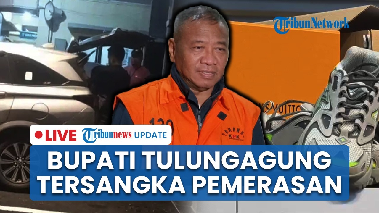 LIVE: Bupati Tulungagung Gatut Sunu & Ajudan Tersangka Pemerasan & Gratifikasi, Kantongi Rp2,7 M