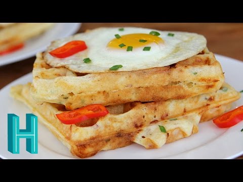 如何製作火腿芝士華夫餅 | Hilah Cooking (How to Make Ham and Cheese Waffles |  Hilah Cooking)