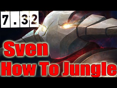 DoTa 2 How To Jungle Sven parch 7.32 b MOM in real