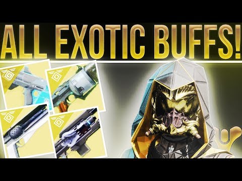 Destiny 2. ALL EXOTIC CHANGES! Weapon Buffs, Milestone Nerf, Vendor Ranks, Weekly Lockouts & More! Video