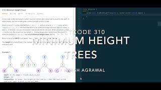 YouTube video 'Minimum Height Trees - Leetcode 310'