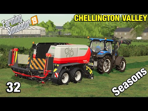 SILAGE BALER UPGRADE Chellington Valley Timelapse - FS19 Ep 32