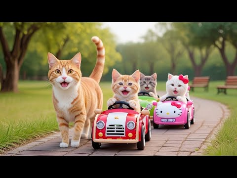 Mama Cat Trims Fur on the Farm and Makes Tiger Hat For Kittens At Home🐾🎩🐯