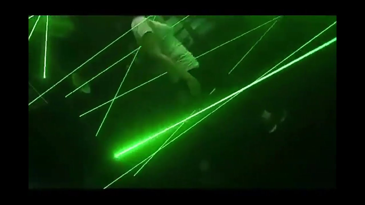 Solo player dodging lasers in interactive maze