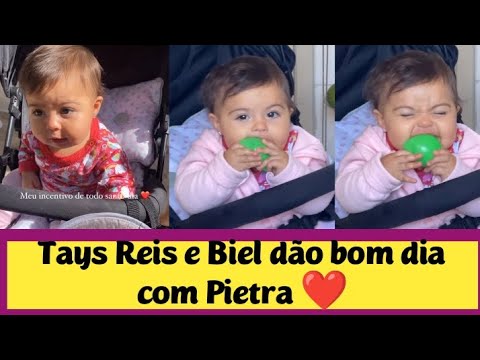 Tays Reis e Biel dão bom dia com Pietra ❤️