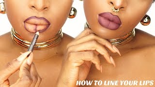 HOW TO LINE YOUR LIPS/ OVERLINE/ DEFINE YOUR LIPS