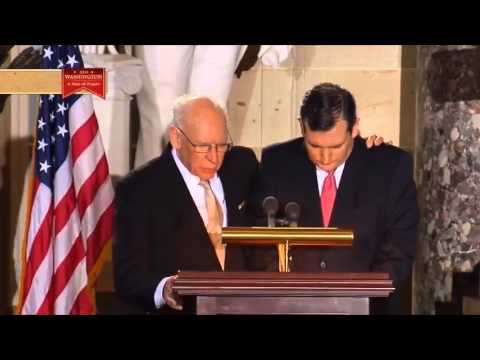 Sen. Ted Cruz and Pastor Rafael Cruz at Washington A Man Of Prayer 2014