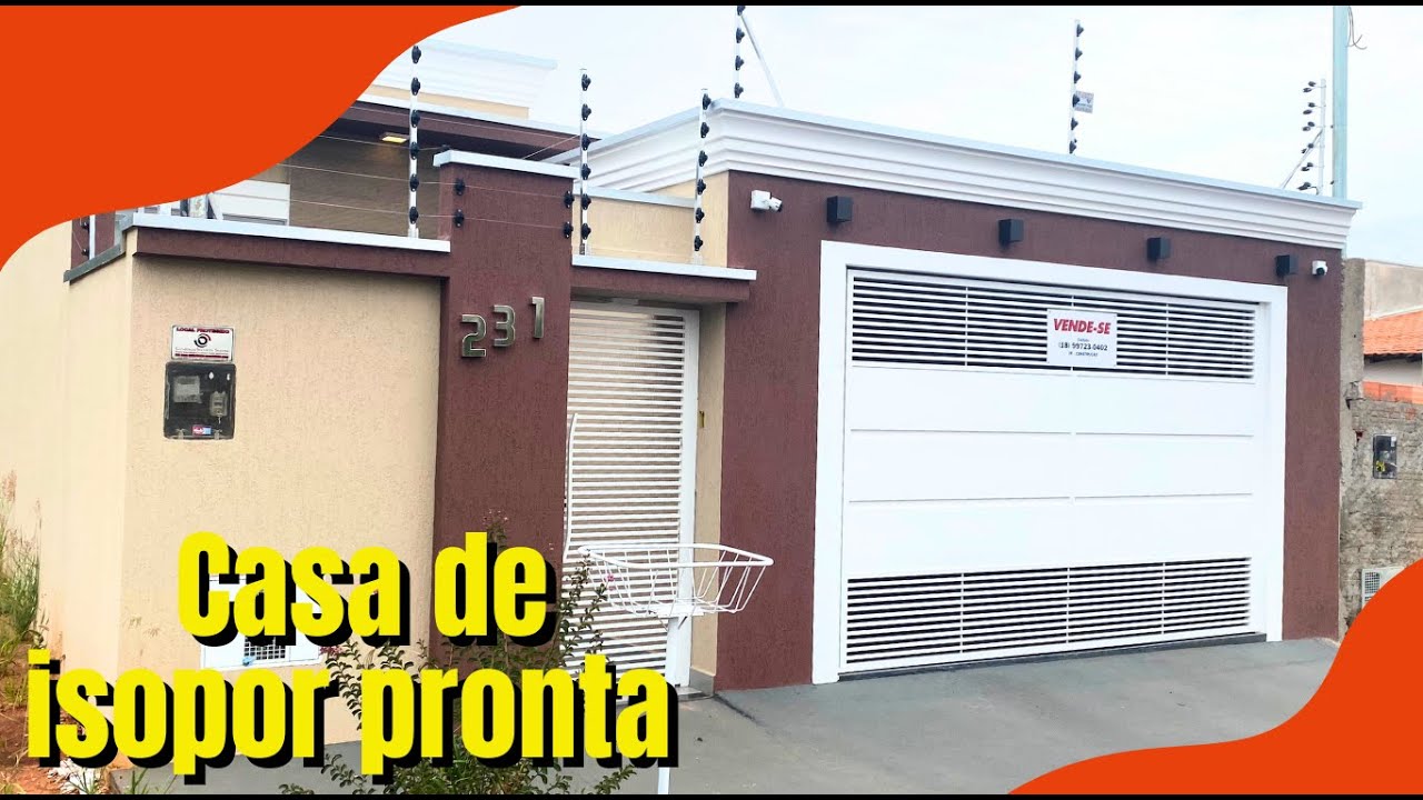 VEJA COMO FICOU A CASA DE ISOPOR PRONTA