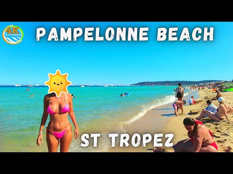 Beach Walk Saint-Tropez in 4K 💛 Pampelonne Beach 🧡 25th July 2021