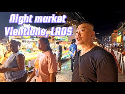 Visiting the street food market with Mark Gin Saap in Vientiane, Laos
