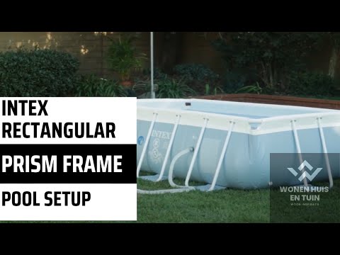Intex Prism Frame pool rectangular setup and installation instructions