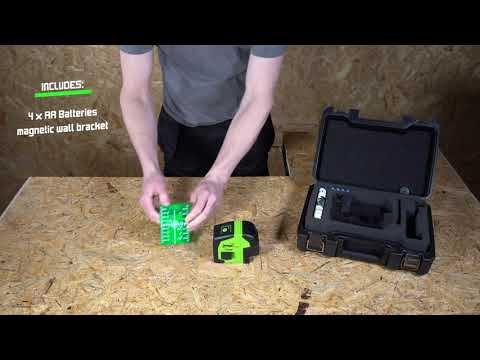Imex LX22G Green Beam Cross Line Laser With Plumb Spots UNBOXING