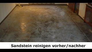 Sandstein reinigen - Beispiele vorher nachher SteinDoktor