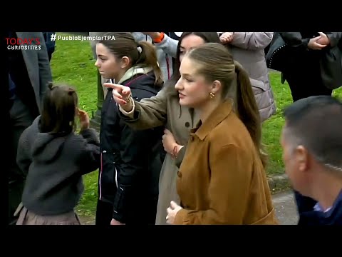 Princess Leonor lost her father and when she found him she ran to him