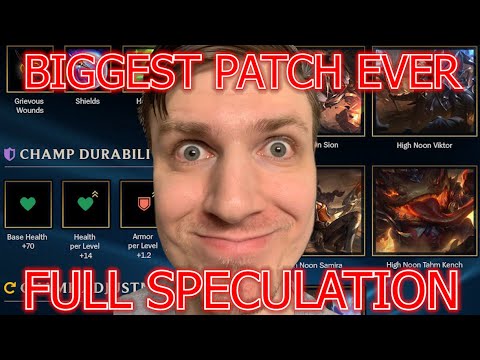 BIGGEST PATCH EVER | Full LoL Tier List Speculation | LoL patch Review 12.10